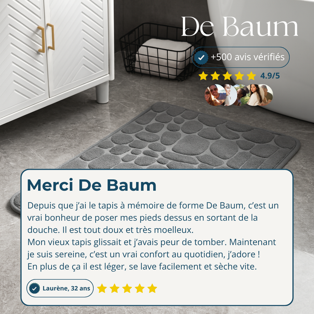 Tapis de bain à Mémoire de forme