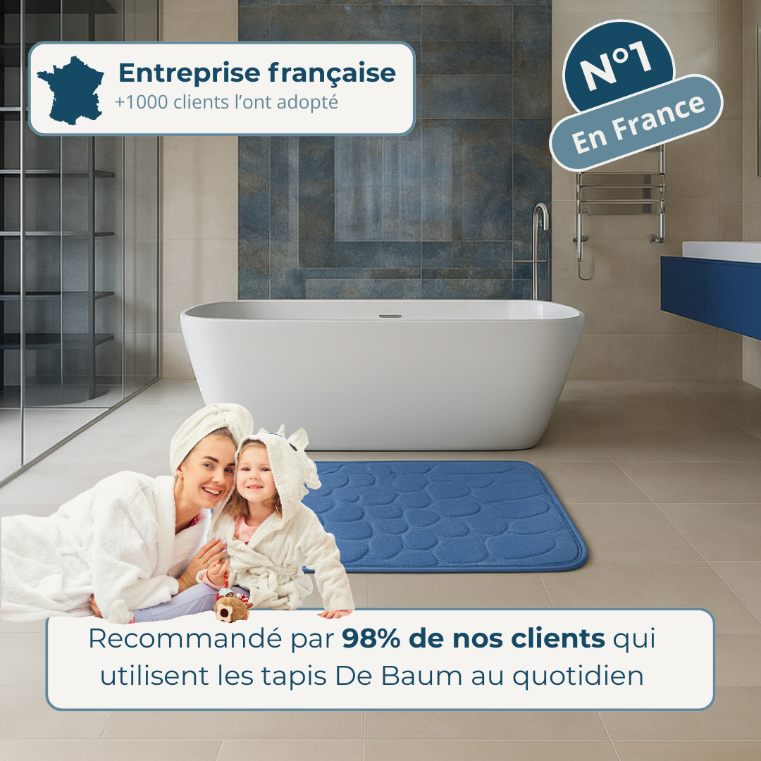 Tapis de bain à Mémoire de forme
