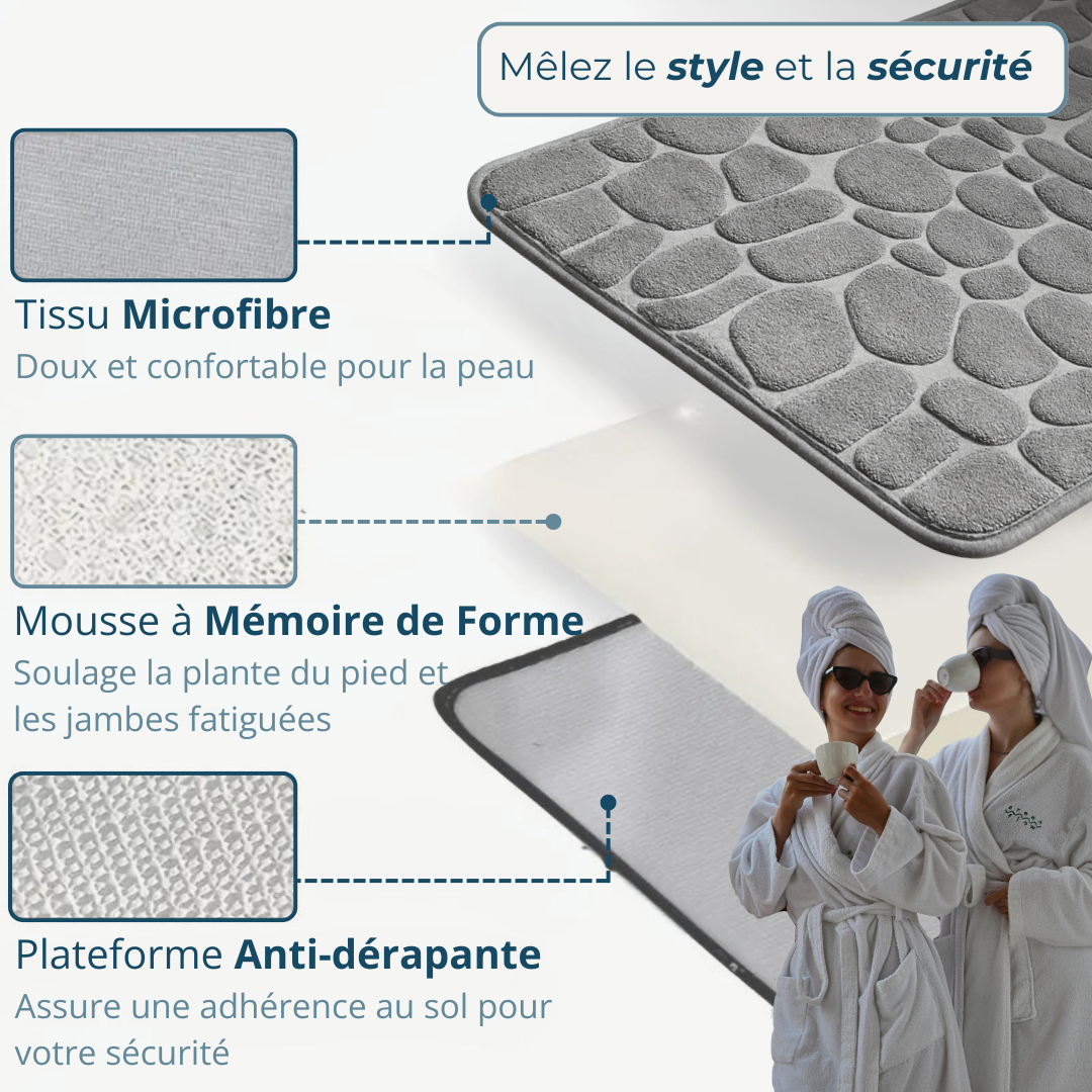 Tapis de bain à Mémoire de forme